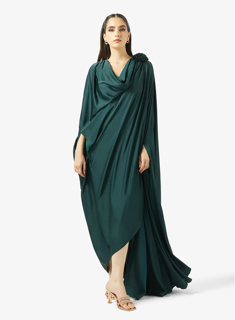 Golden Apple  Vneck With Flower Design Dress for Women | Best Price UAE
